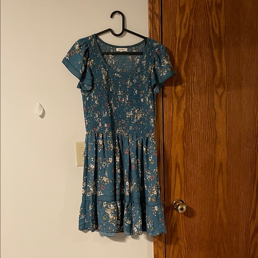 Max Studio Blue Floral Mini Dress